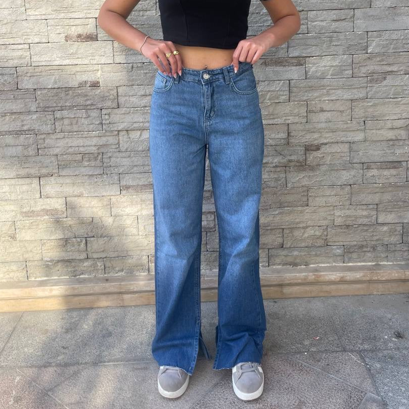 Jeans split leg sale