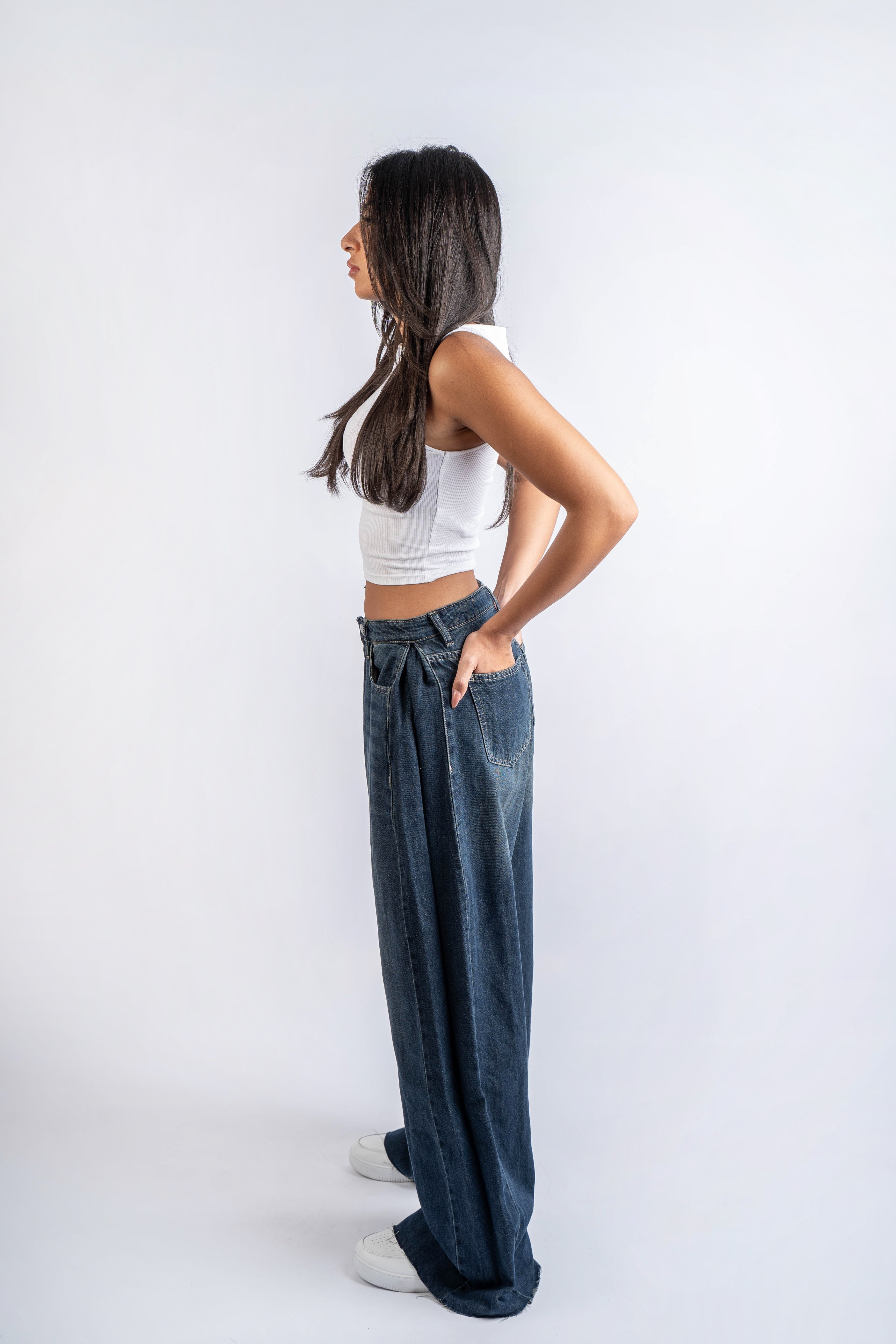Vantage Wide Leg Jeans High-Waist  Tent