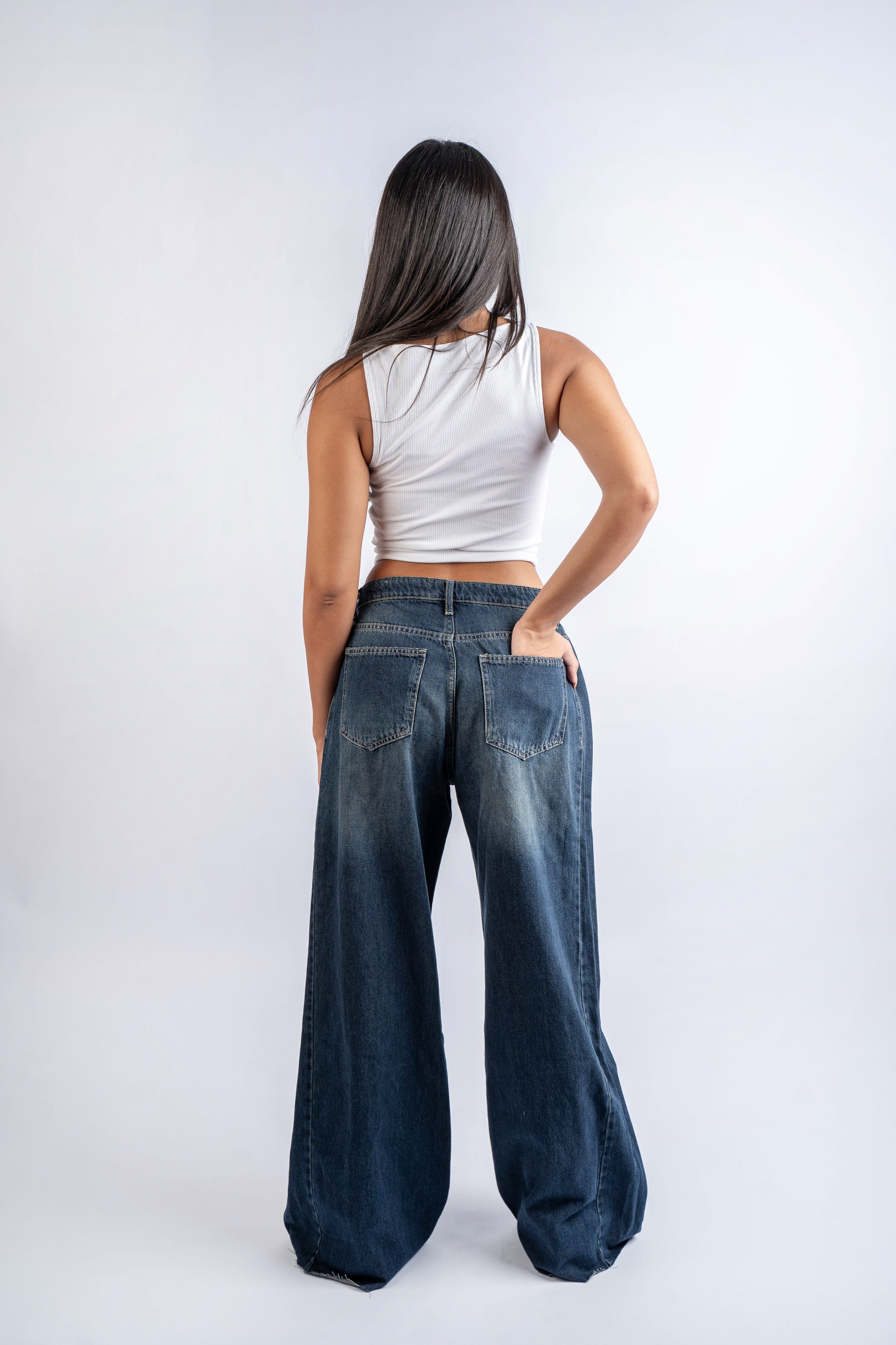 Vantage Wide Leg Jeans High-Waist  Tent