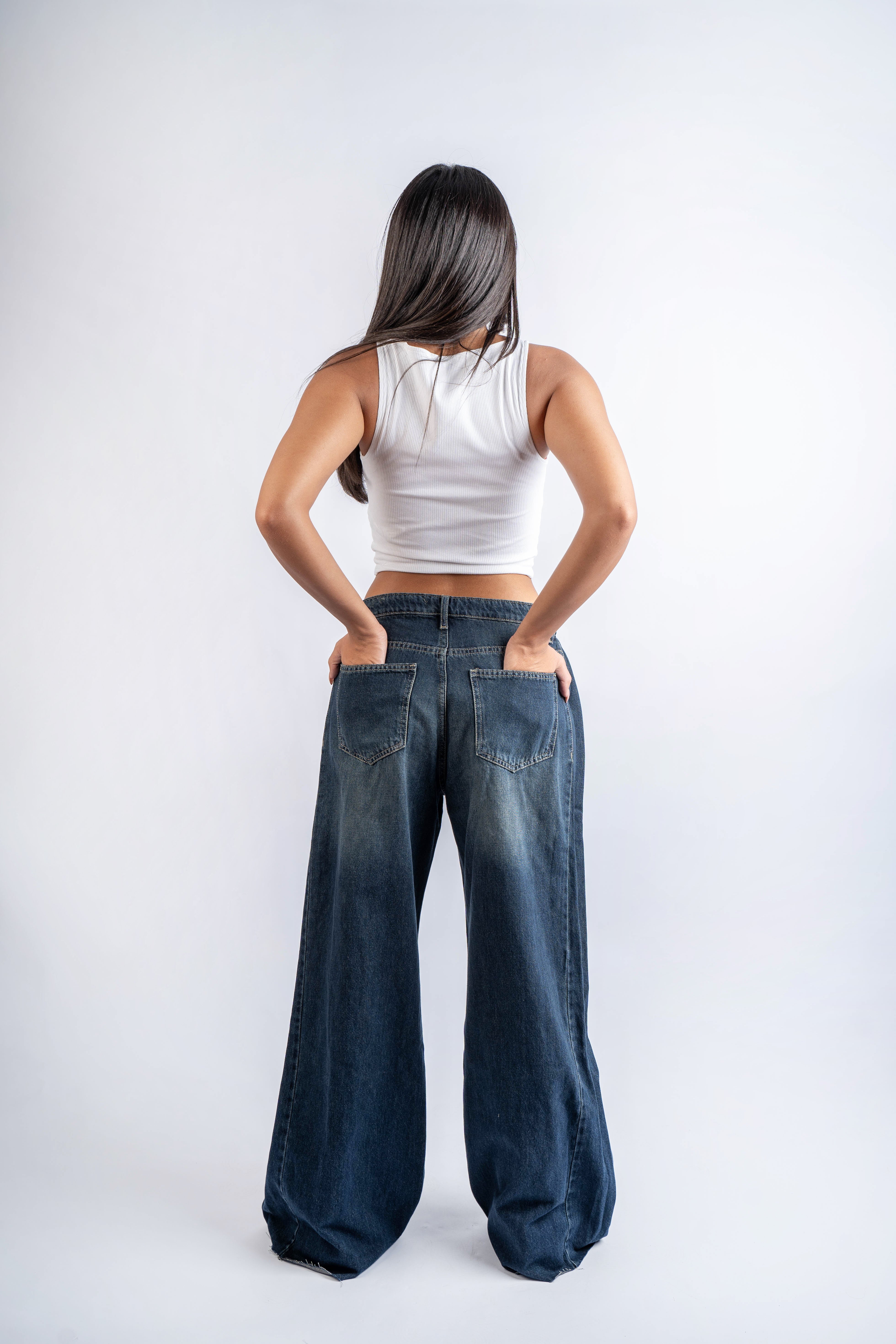Vantage Wide Leg Jeans High-Waist  Tent