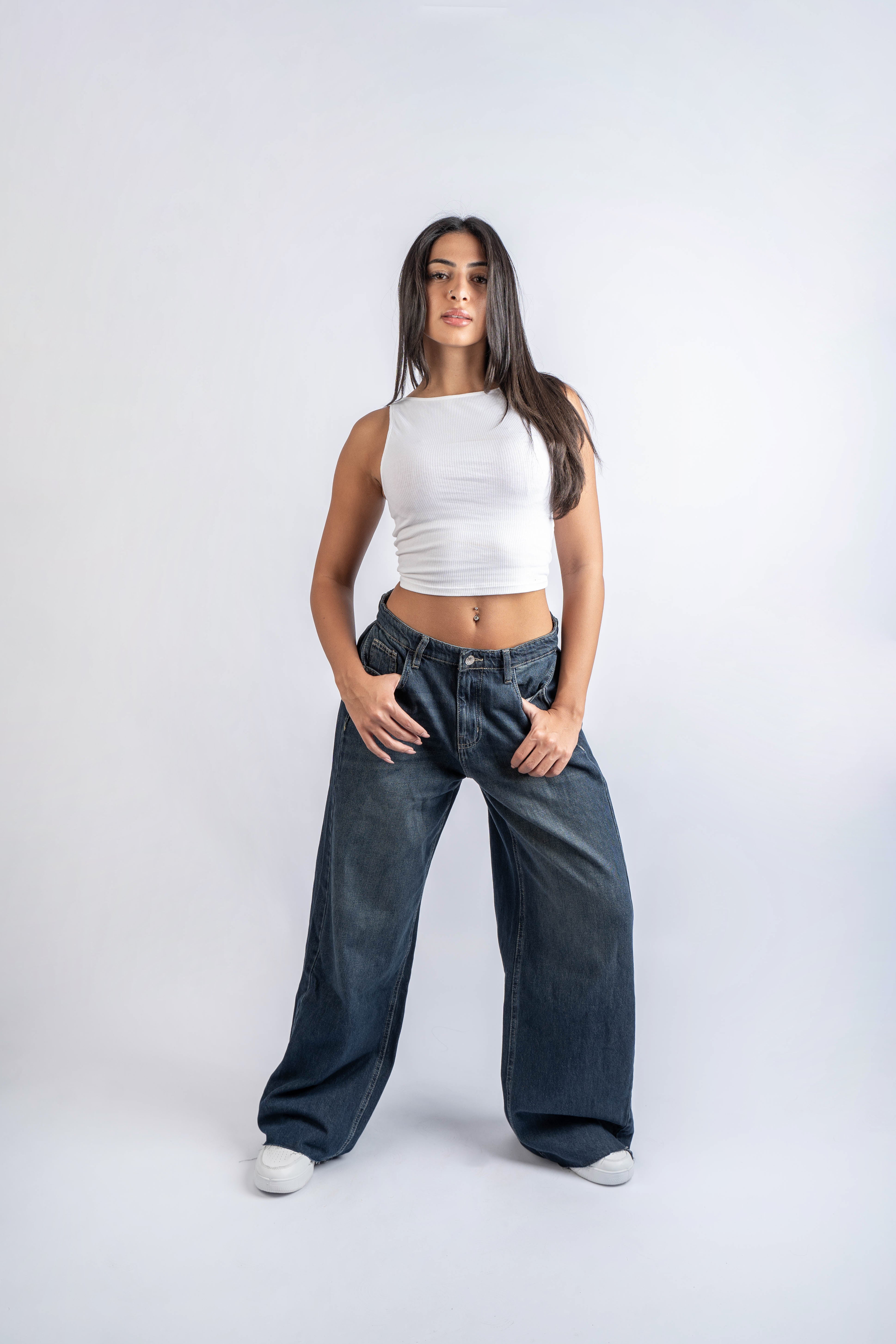 Vantage Wide Leg Jeans High-Waist  Tent