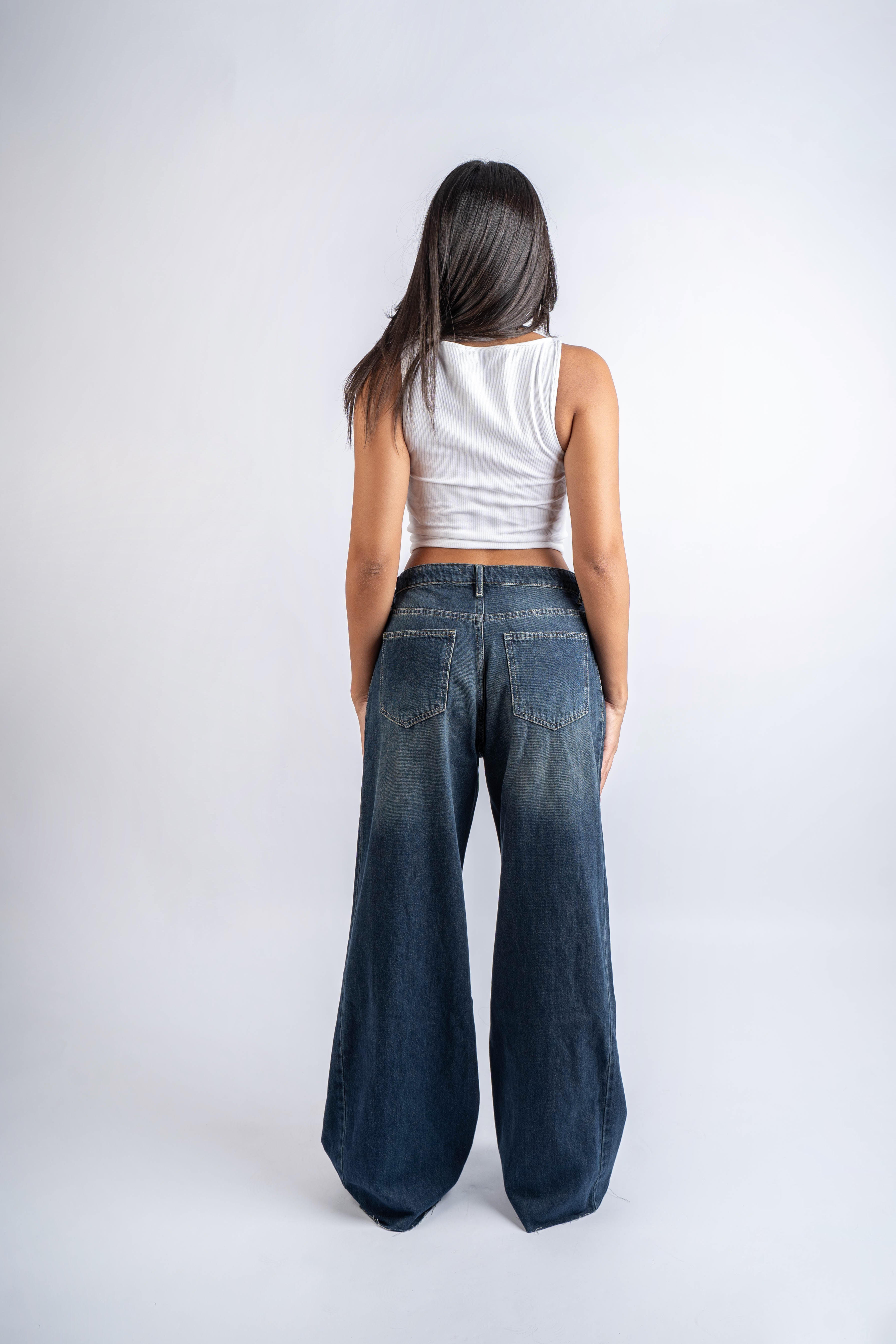Vantage Wide Leg Jeans High-Waist  Tent